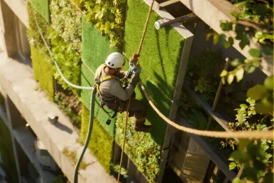 Vertical plant wall installation & maintenance
